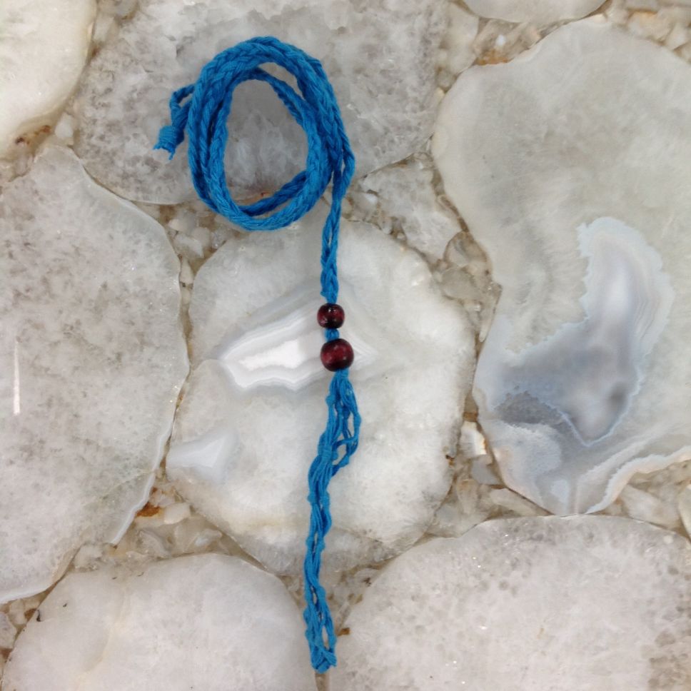 Net Cage Necklace - AQUA BLUE Net Cage Necklace - AQUA BLUE